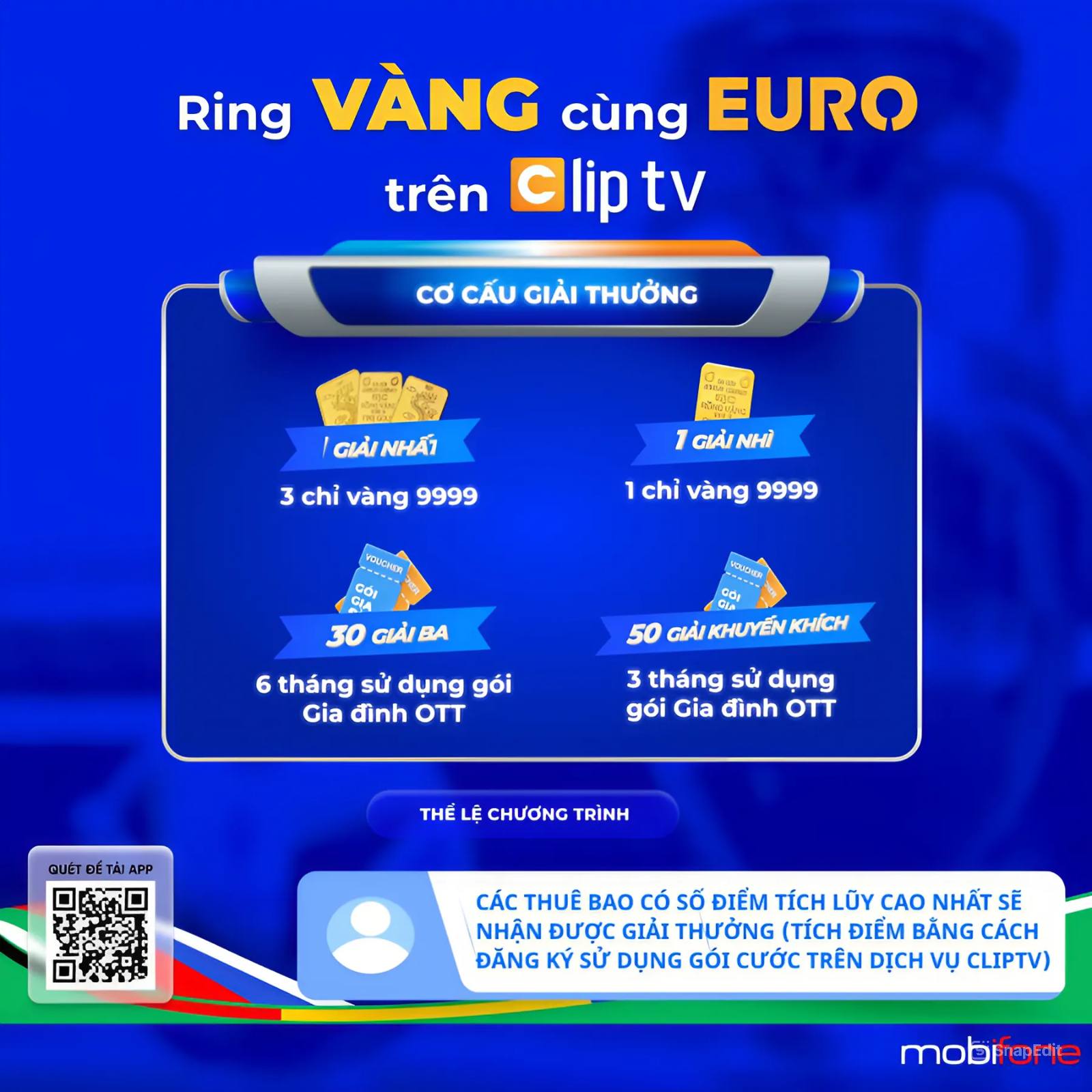 Hòa nhịp Euro – Cùng MobiFone rinh Vàng ròng
